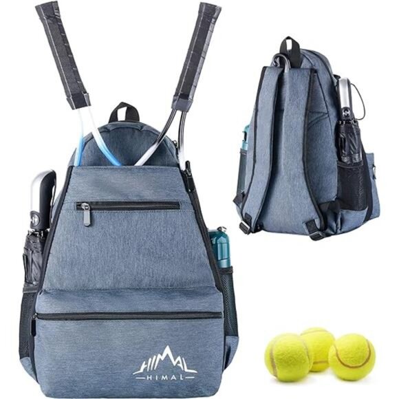 Outdoors Tennis Backpack Tennis Bag -Large Storage Holds 2 Rackets & Necessities - Picture 7 of 7